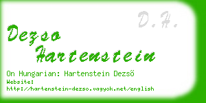 dezso hartenstein business card